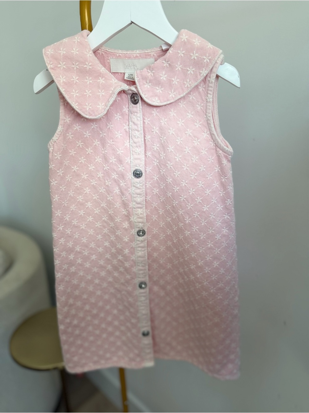 Zara Pink Collard Dress